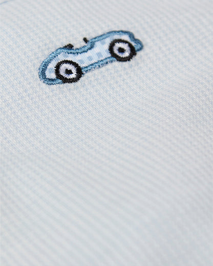 2 Piece Boys "Vintage Race Car" Embroidered Mini-Ribbed Pull-On Lounge Set