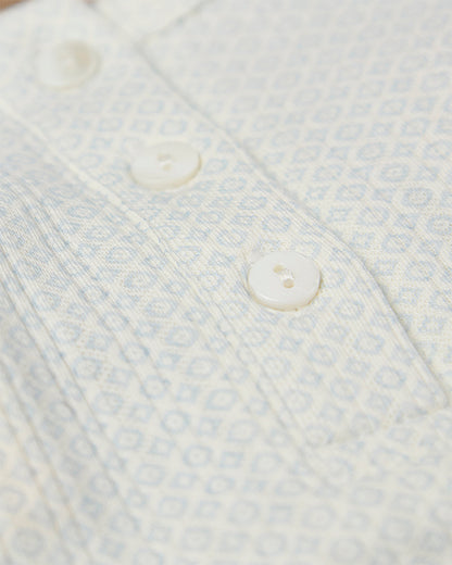 2 Piece Kids 100% Cotton Knit Pajama Set with Allover Abstract Print