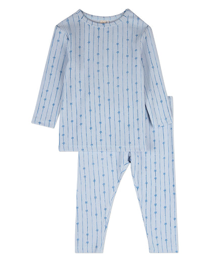 2 Piece Kids "Star Light, Star Bright" Ribbed Pointelle Pajama Set