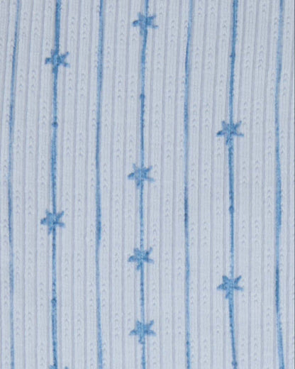 2 Piece Kids "Star Light, Star Bright" Ribbed Pointelle Pajama Set