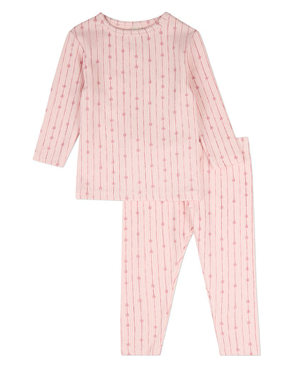 2 Piece Kids "Star Light, Star Bright" Ribbed Pointelle Pajama Set