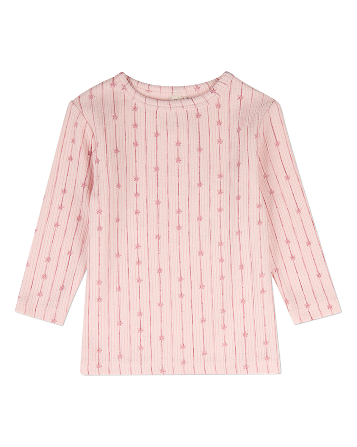 2 Piece Kids "Star Light, Star Bright" Ribbed Pointelle Pajama Set
