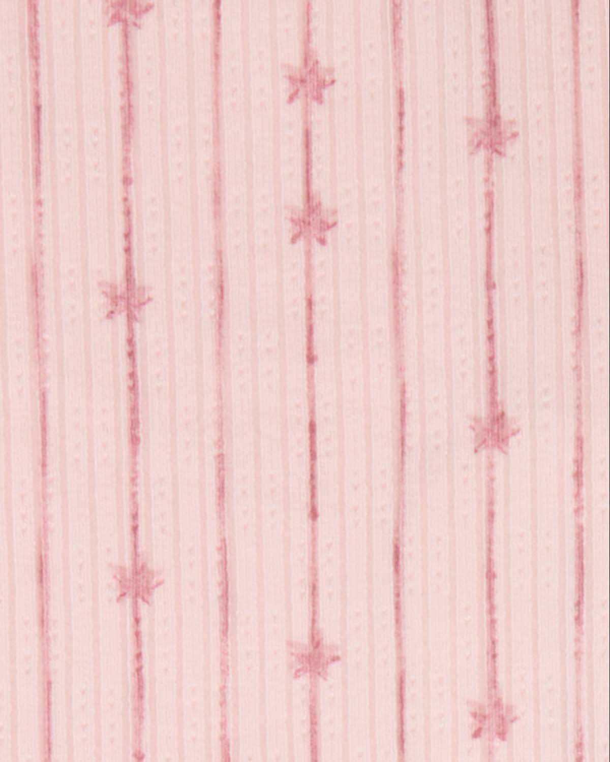 2 Piece Kids "Star Light, Star Bright" Ribbed Pointelle Pajama Set