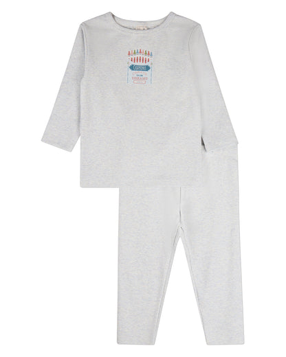 2 Piece Kids "Create Your Own Dreams" Cotton-Rich Heather Pajama Set