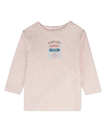 2 Piece Kids "Create Your Own Dreams" Cotton-Rich Heather Pajama Set