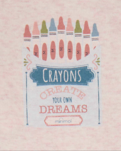 2 Piece Kids "Create Your Own Dreams" Cotton-Rich Heather Pajama Set