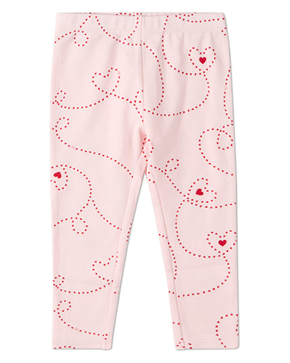 2 Piece Girls "Entangled Hearts" 100% Cotton Pullover Pajama Set