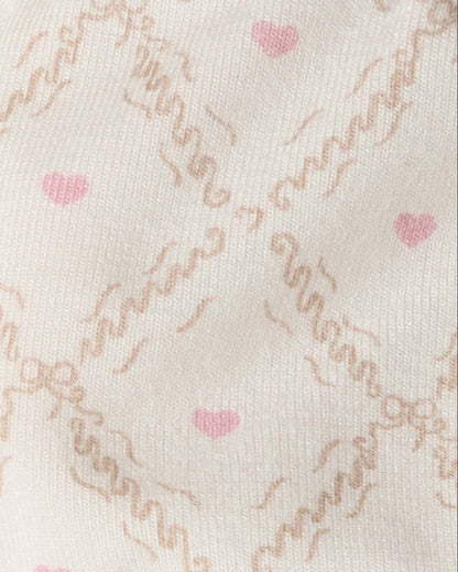 Baby Girls "Harlequin Heart" Modal-Blend All-Over Printed Bonnet