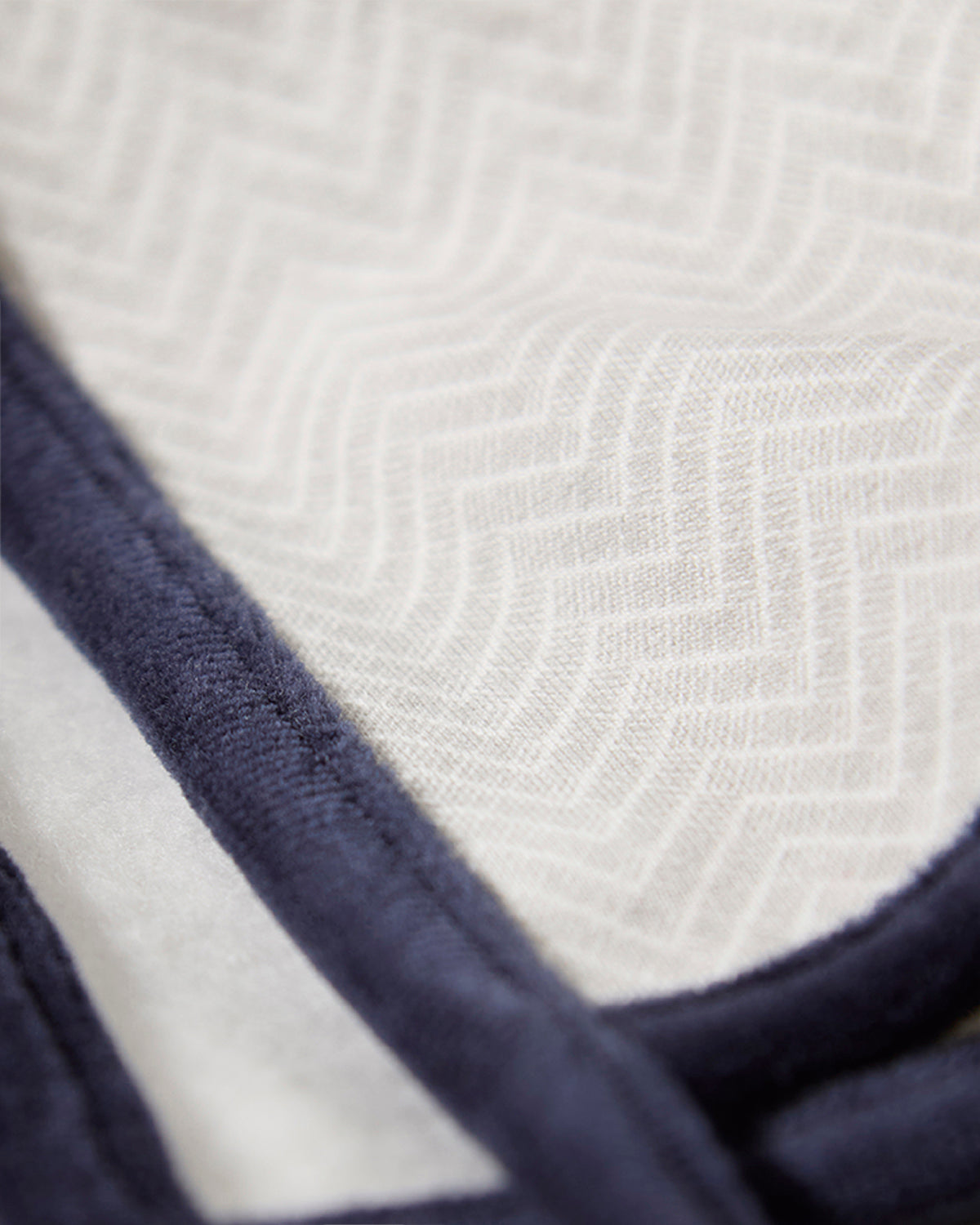 Baby Chevron-Printed Cotton-Rich Knit Bonnet with Tie Closure