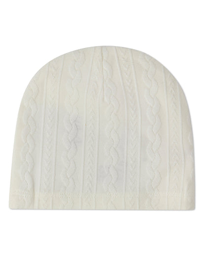 Baby Cozy Cotton-Rich Faux-Cable Jacquard Knit Beanie