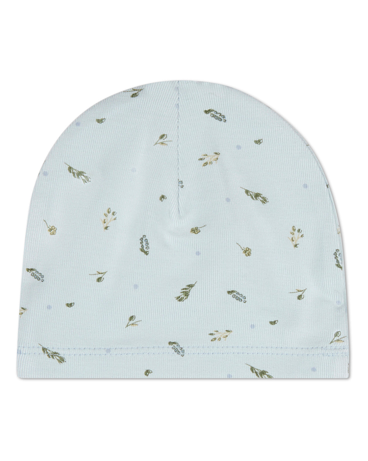 Baby "Tiny Leaves" Rayon-Blend Fine-Gauge Mini-Print Beanie