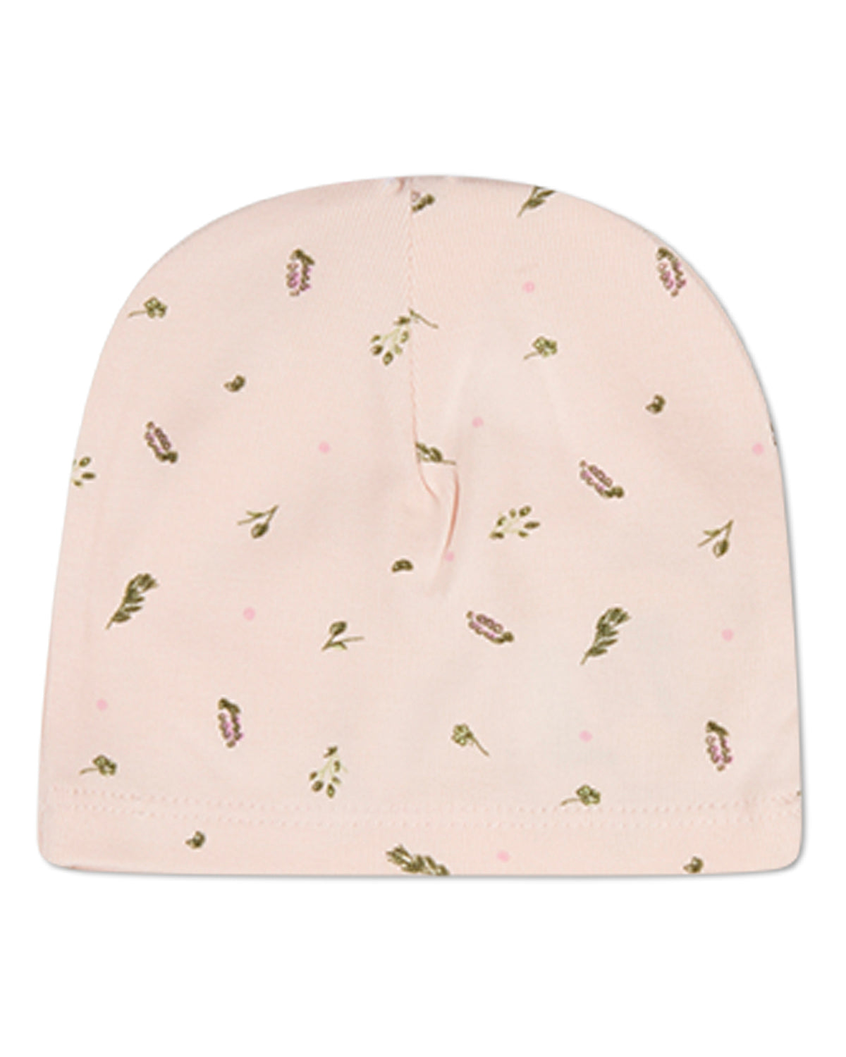 Baby "Tiny Leaves" Rayon-Blend Fine-Gauge Mini-Print Beanie