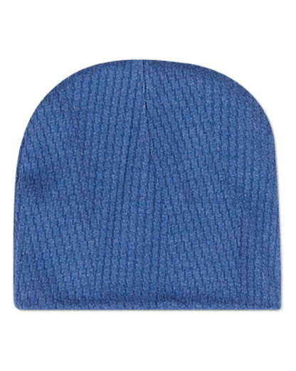 Baby Rayon-Blend Ribbed Crisscross-Textured Solid-Color Beanie