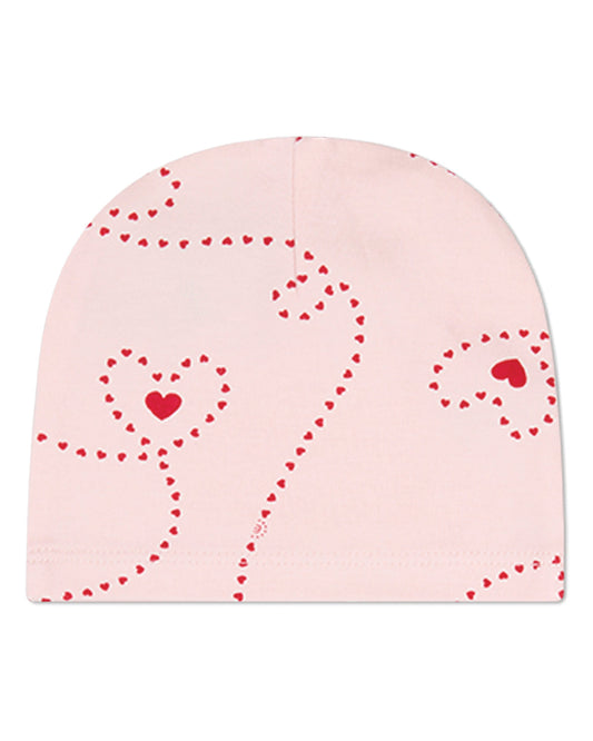 Baby Girls "Entangled Hearts" 100% Cotton Beanie
