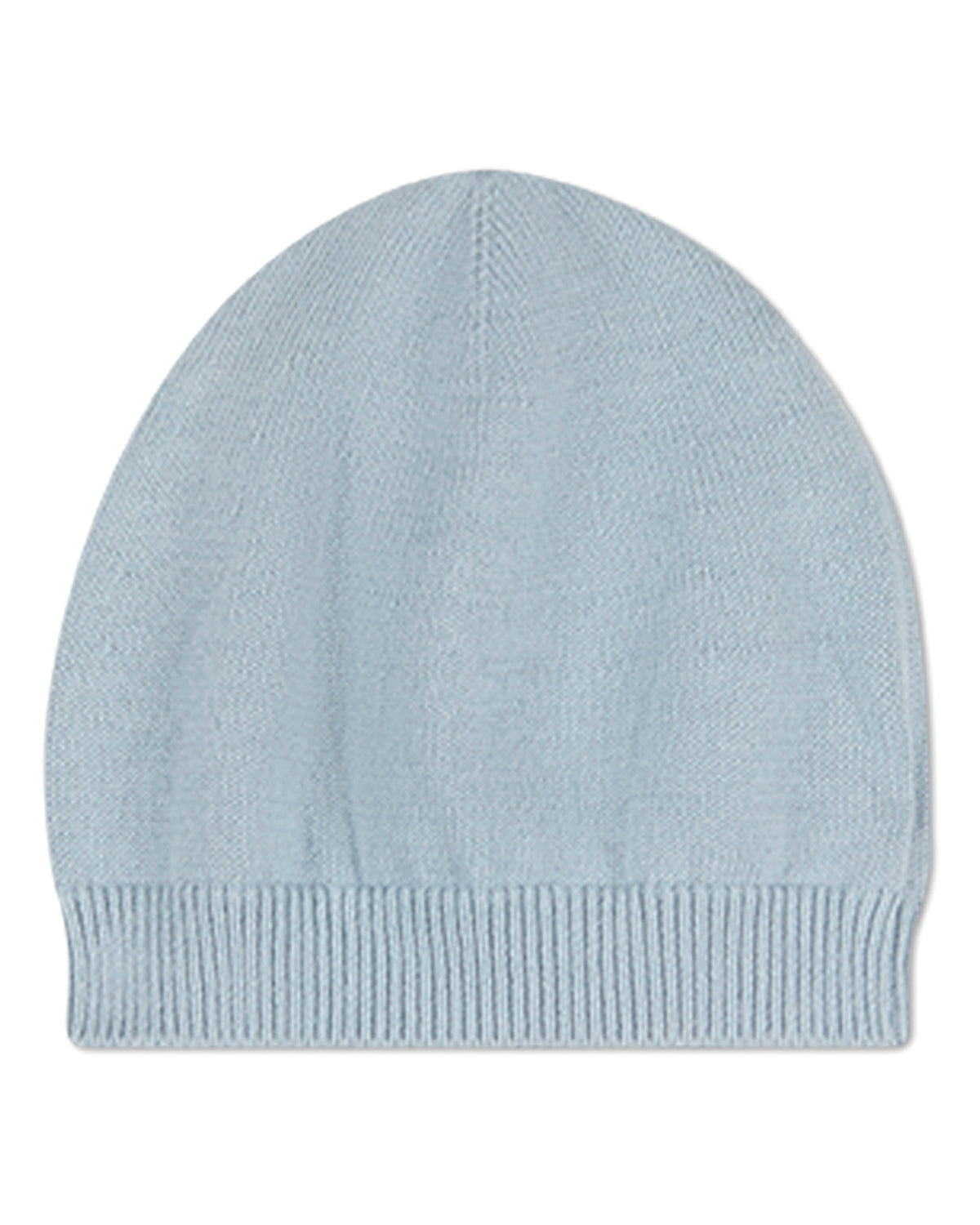 Baby Ribbed 100% Cotton Fine-Gauge Knit Beanie with Chunky Rib Trim