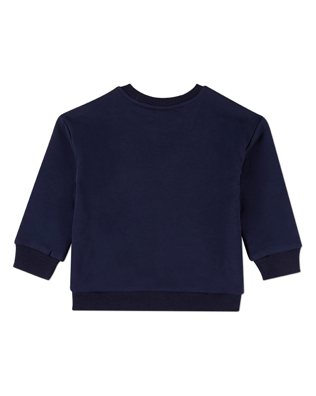 Boys Cotton-Rich Crewneck Sweatshirt with Embroidered MiniMoi Patches