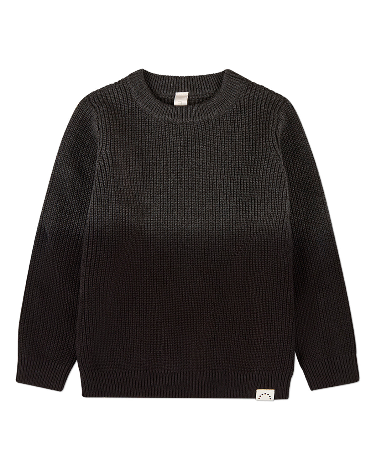 Boys Ribbed 100% Cotton Knit Ombre Crewneck Pullover Sweater