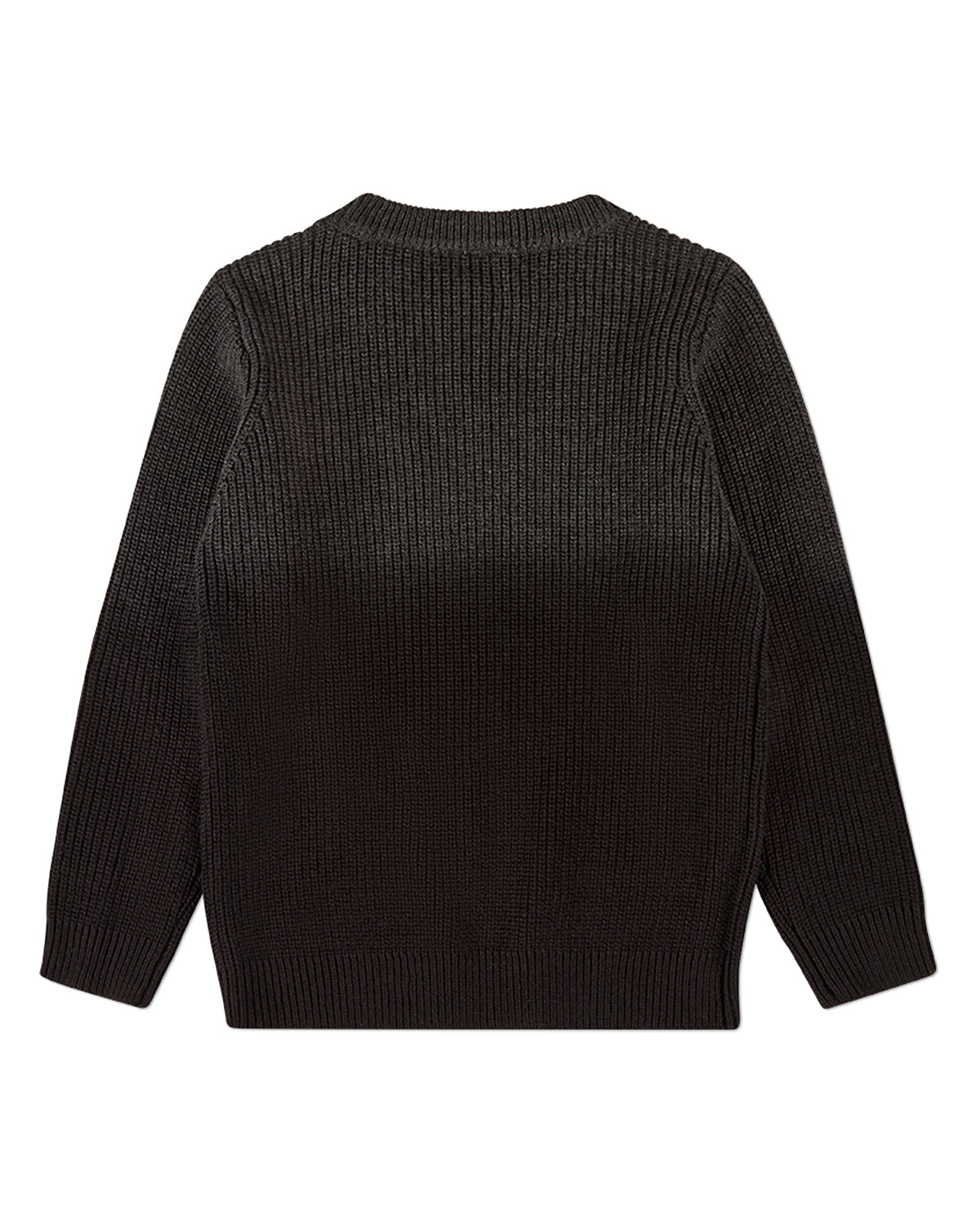 Boys Ribbed 100% Cotton Knit Ombre Crewneck Pullover Sweater