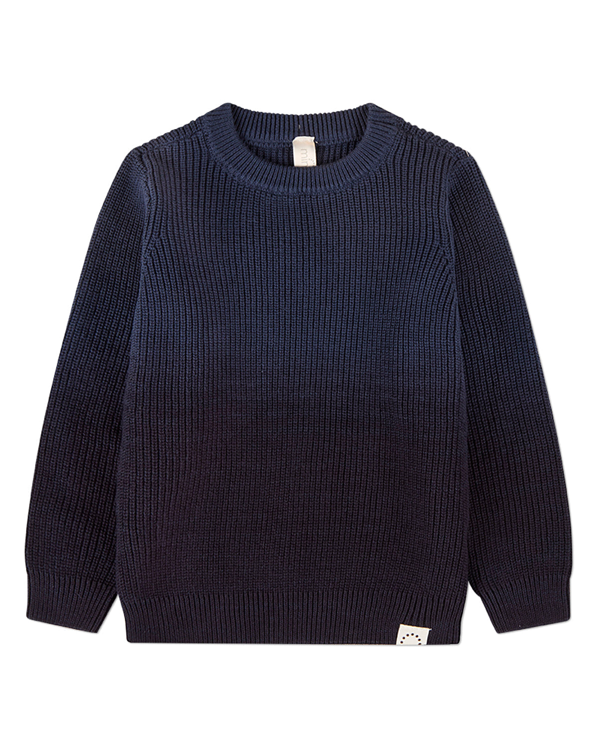 Boys Ribbed 100% Cotton Knit Ombre Crewneck Pullover Sweater