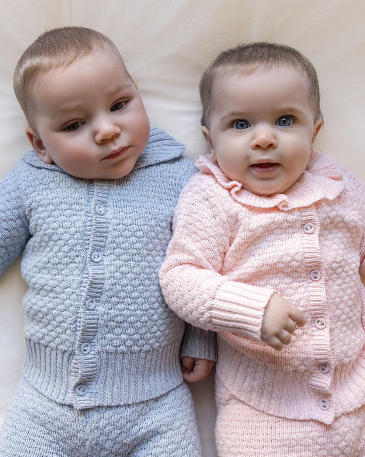 2 Piece Baby Boys 100% Cotton Knit Cardigan Set