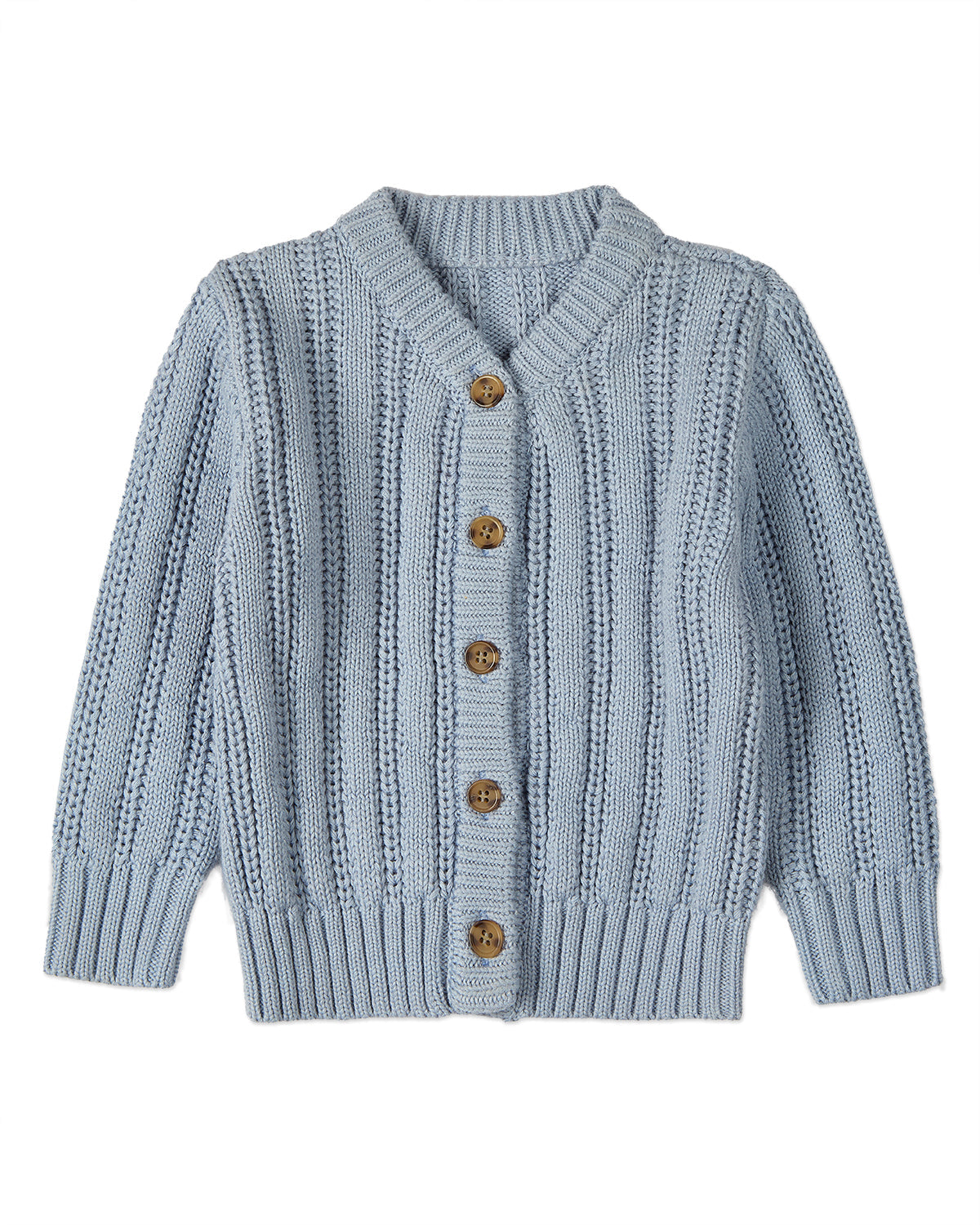 Kids Cozy Oversized Cable-Knit Cardigan Sweater