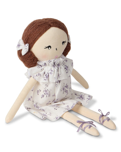 Baby Girls "Abigail" Cotton and Linen Rag Doll