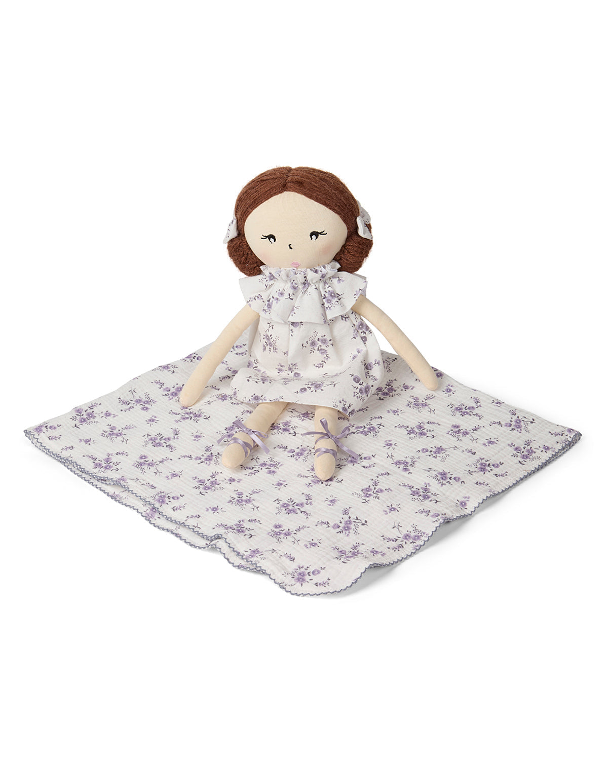 Baby Girls "Abigail" Cotton and Linen Rag Doll