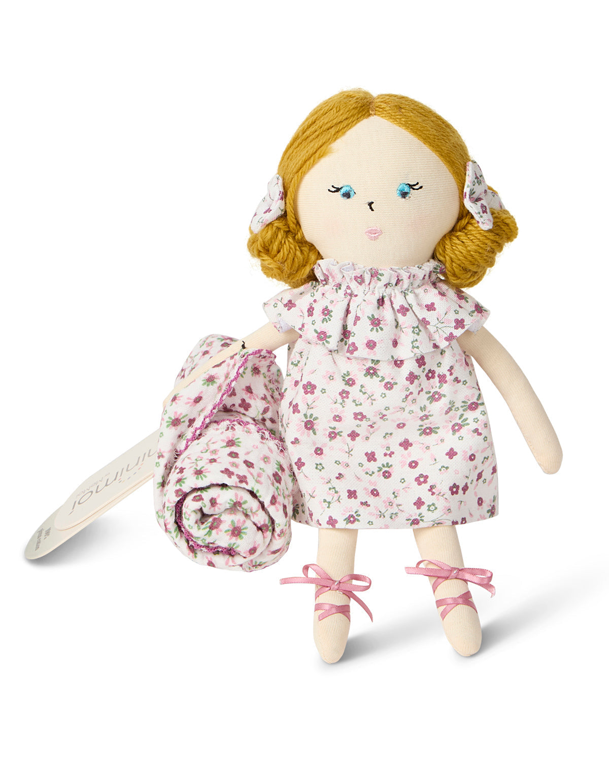 2 Piece "Luna" Mini Rag Doll and Security Blanket Set