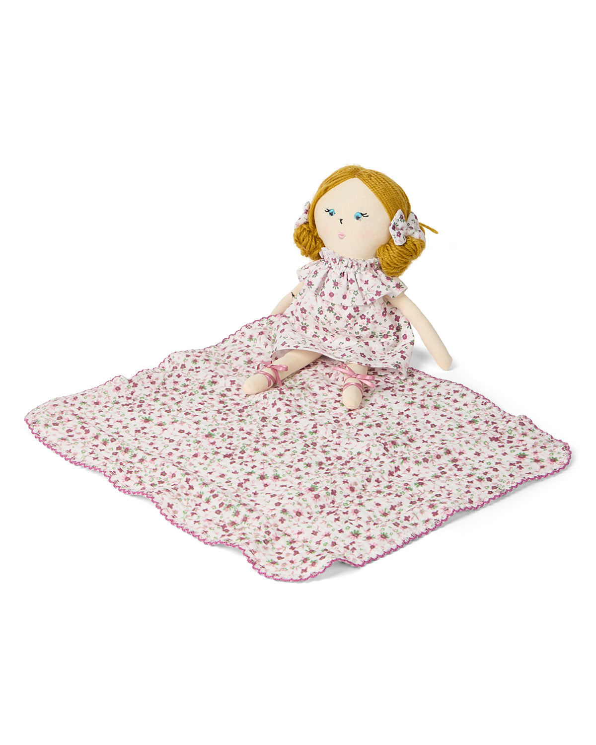 2 Piece "Luna" Mini Rag Doll and Security Blanket Set