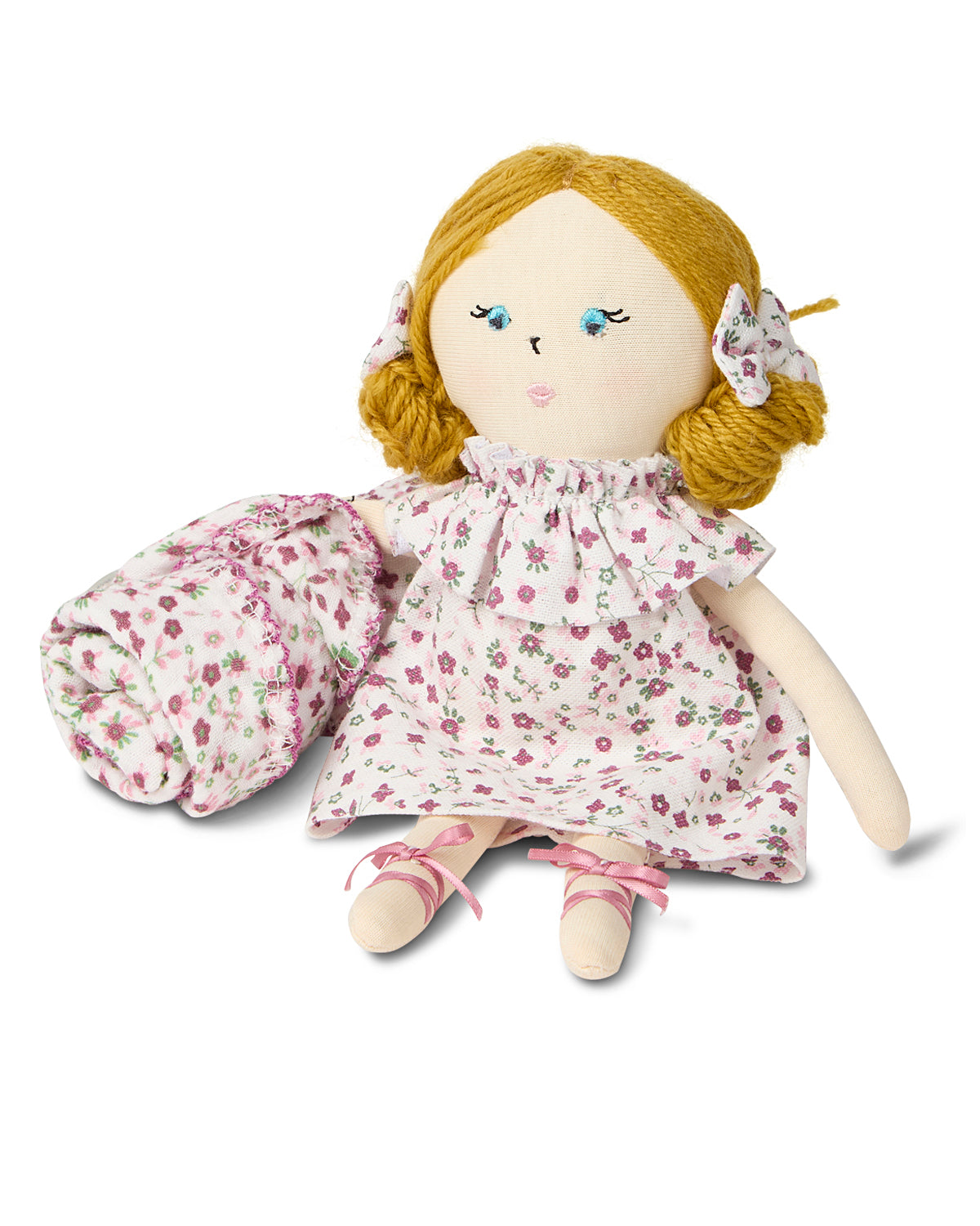 2 Piece "Luna" Mini Rag Doll and Security Blanket Set