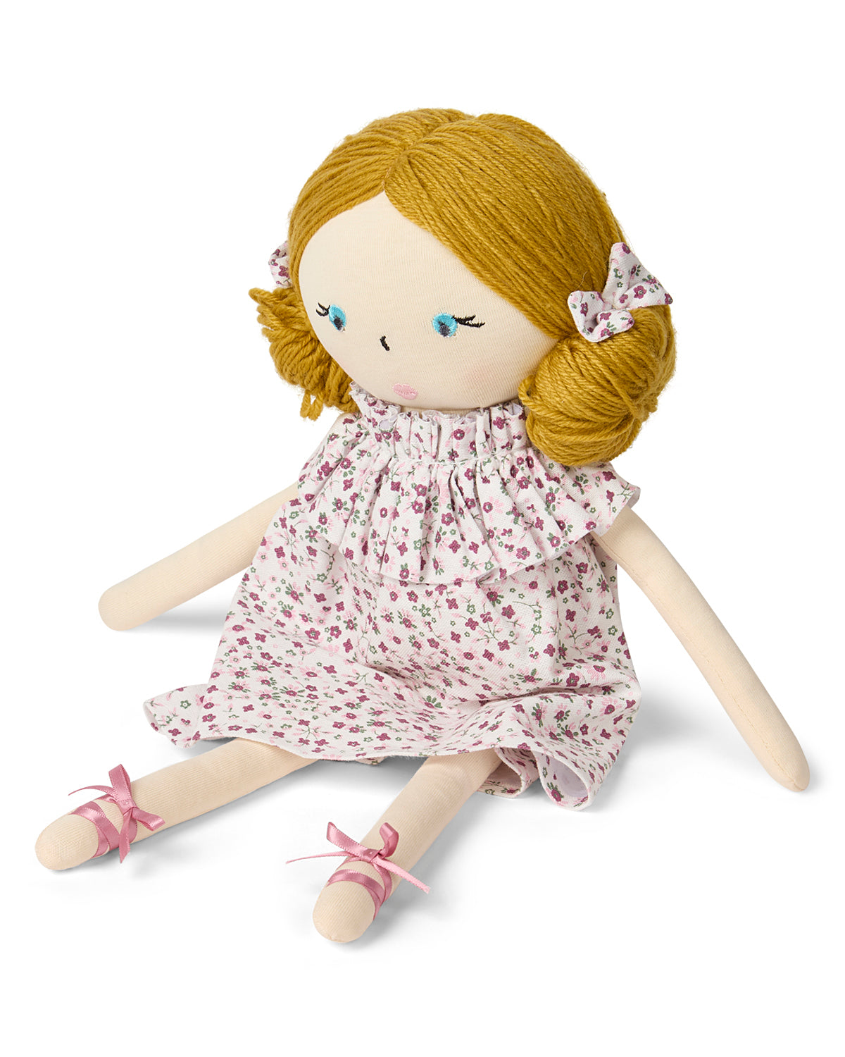 Baby Girls "Luna" Cotton and Linen Rag Doll