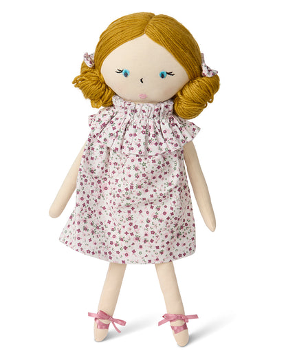 Baby Girls "Luna" Cotton and Linen Rag Doll