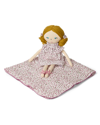 Baby Girls "Luna" Cotton and Linen Rag Doll