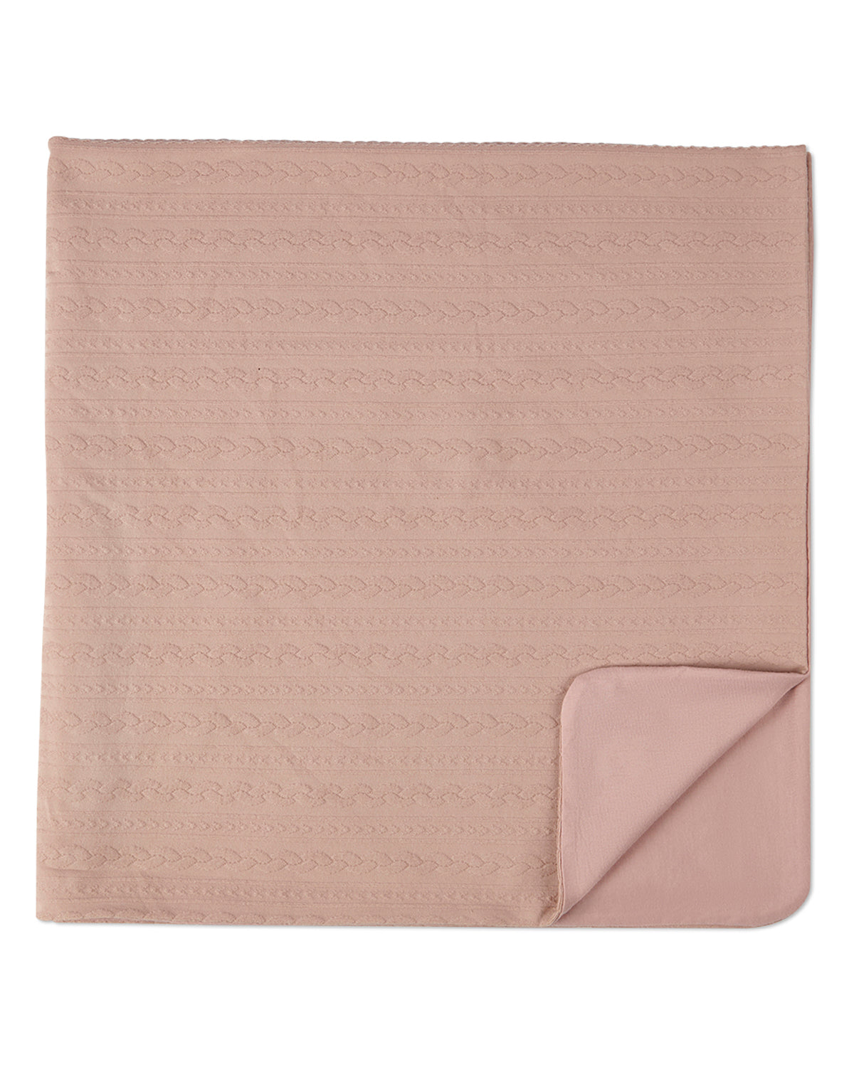 Baby Faux-Cable Cotton-Rich Textured Swaddle Blanket