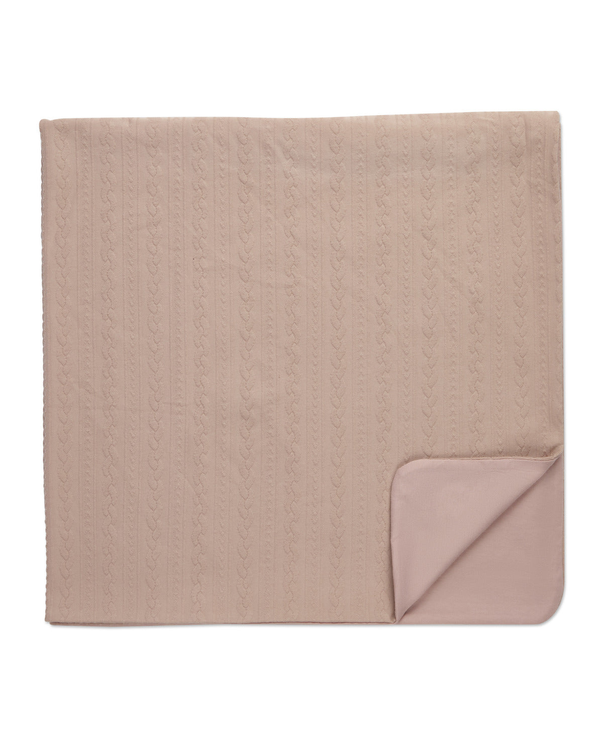 Baby Faux-Cable Cotton-Rich Textured Swaddle Blanket
