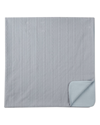 Baby Faux-Cable Cotton-Rich Textured Swaddle Blanket
