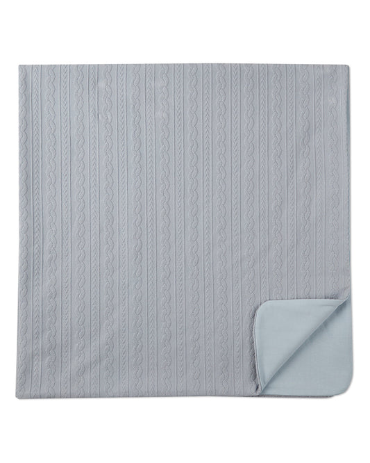 Baby Faux-Cable Cotton-Rich Textured Swaddling Blanket