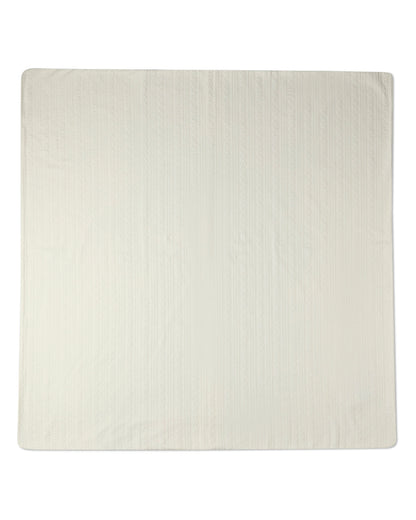 Baby Faux-Cable Cotton-Rich Textured Swaddle Blanket