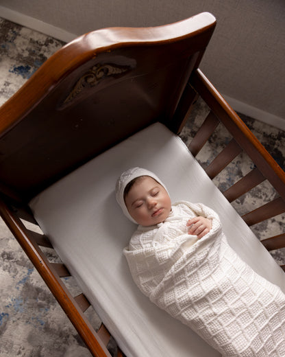 Baby Unisex "Simply Sweet" 100% Cotton Knit Cuddle and Receiving Blanket