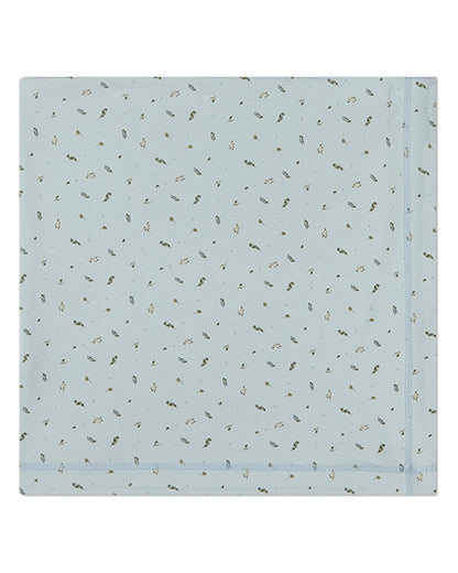 Baby "Tiny Leaves" Rayon-Blend Receiving and Swaddle Blanket