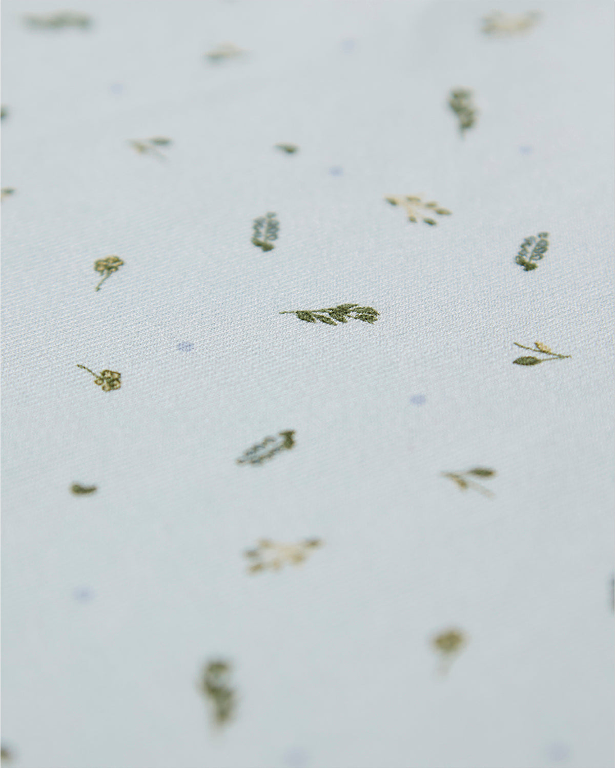 Baby "Tiny Leaves" Rayon-Blend Receiving and Swaddle Blanket