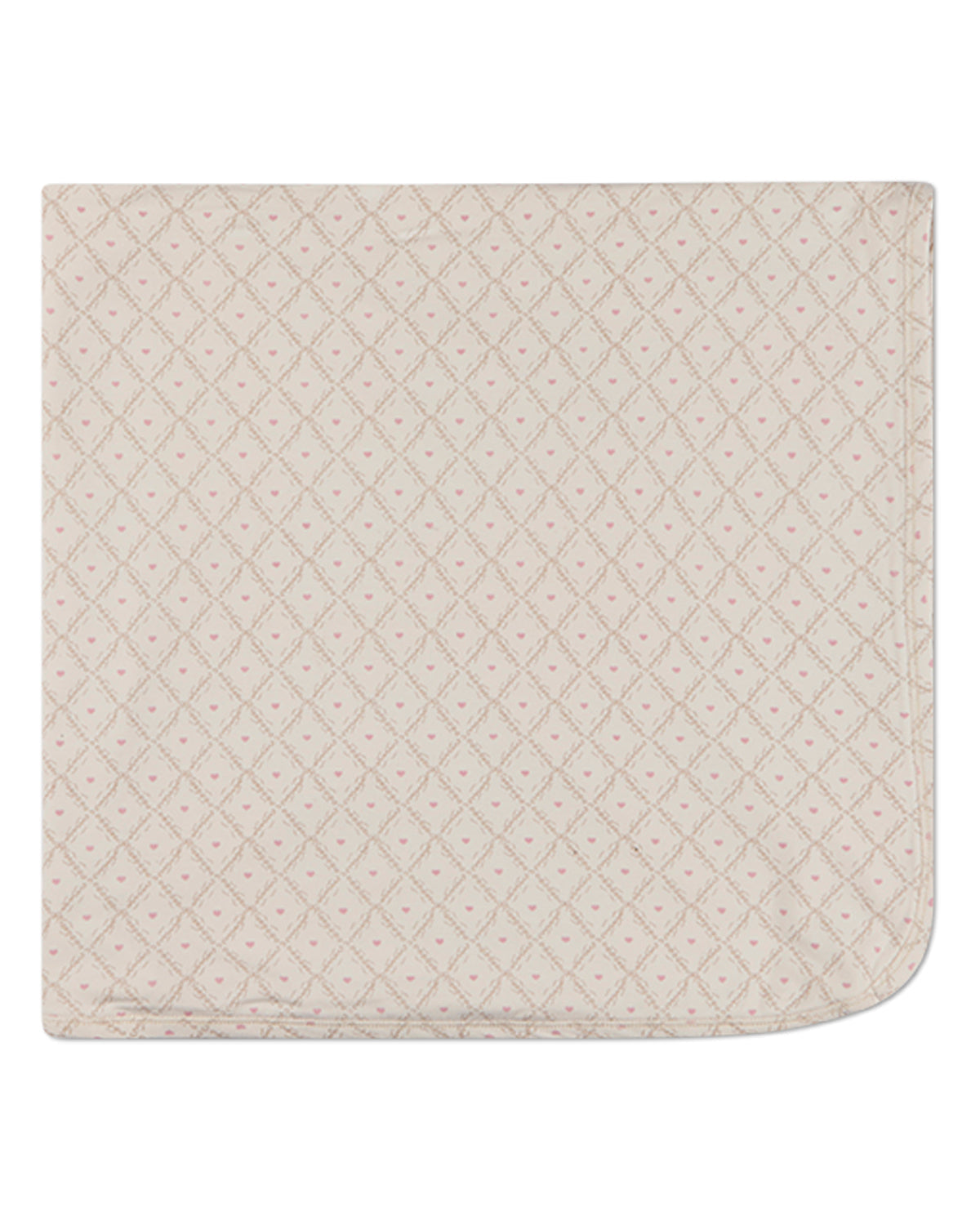 Baby Girls "Harlequin Heart" Modal-Blend All-Over Printed Swaddle Blanket