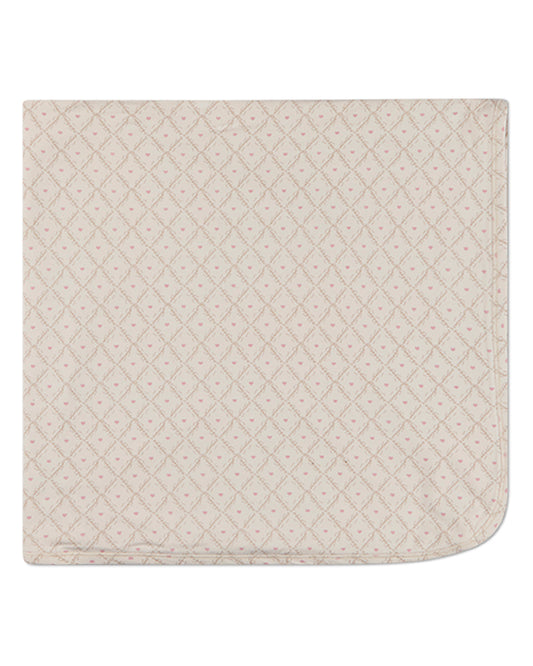 Baby Girls "Harlequin Heart" Modal-Blend All-Over Printed Swaddle Blanket