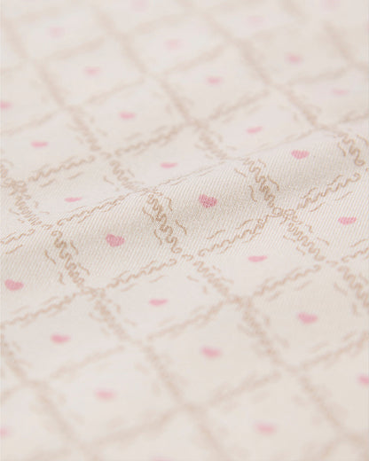Baby Girls "Harlequin Heart" Modal-Blend All-Over Printed Swaddle Blanket
