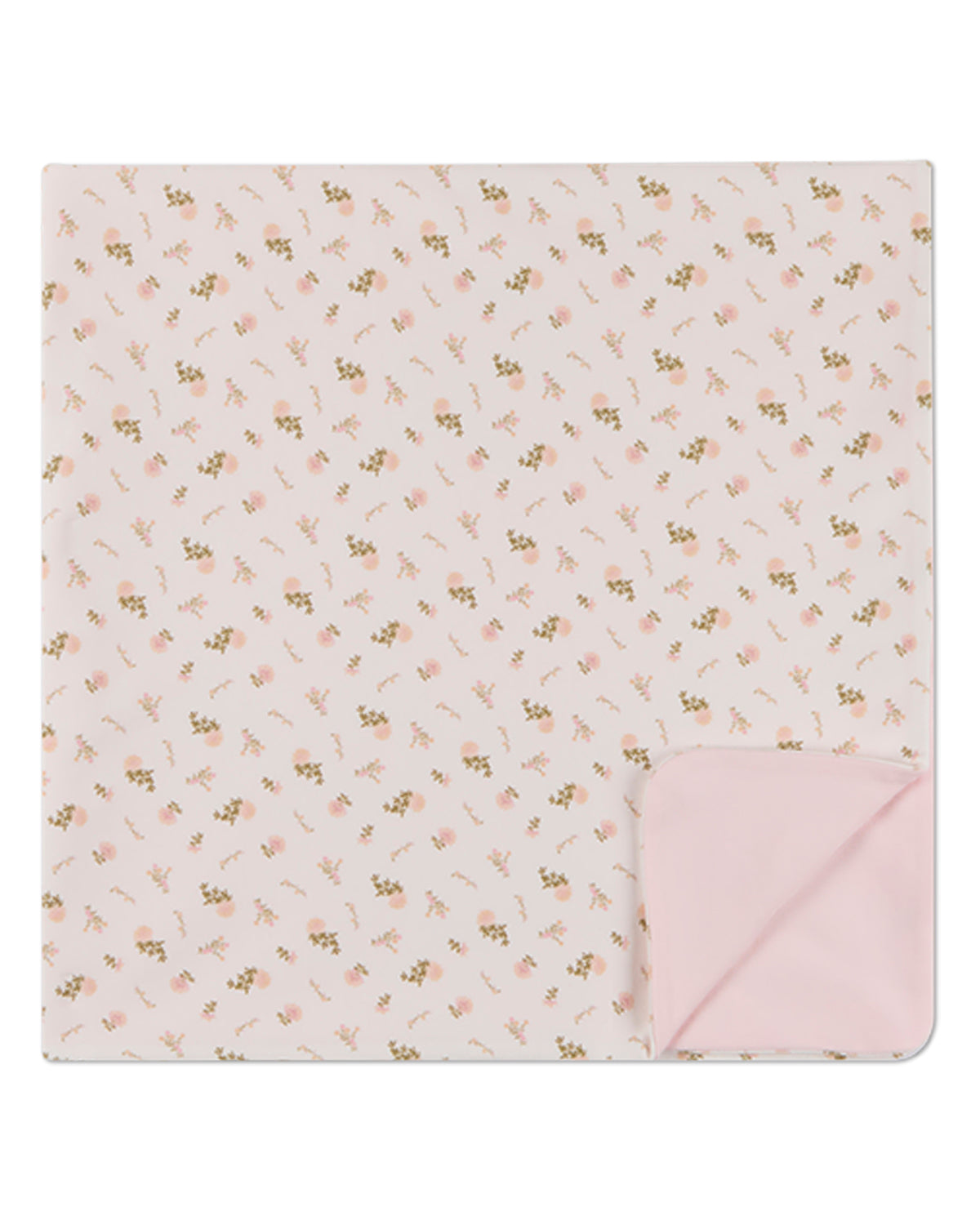 Baby Girls Floral-Printed Double-Sided 100% Cotton Snuggle Blanket