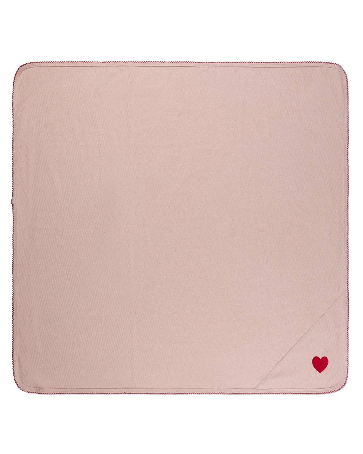 Baby Girls Heart-Embroidered Rayon-Blend Textured Swaddle Blanket