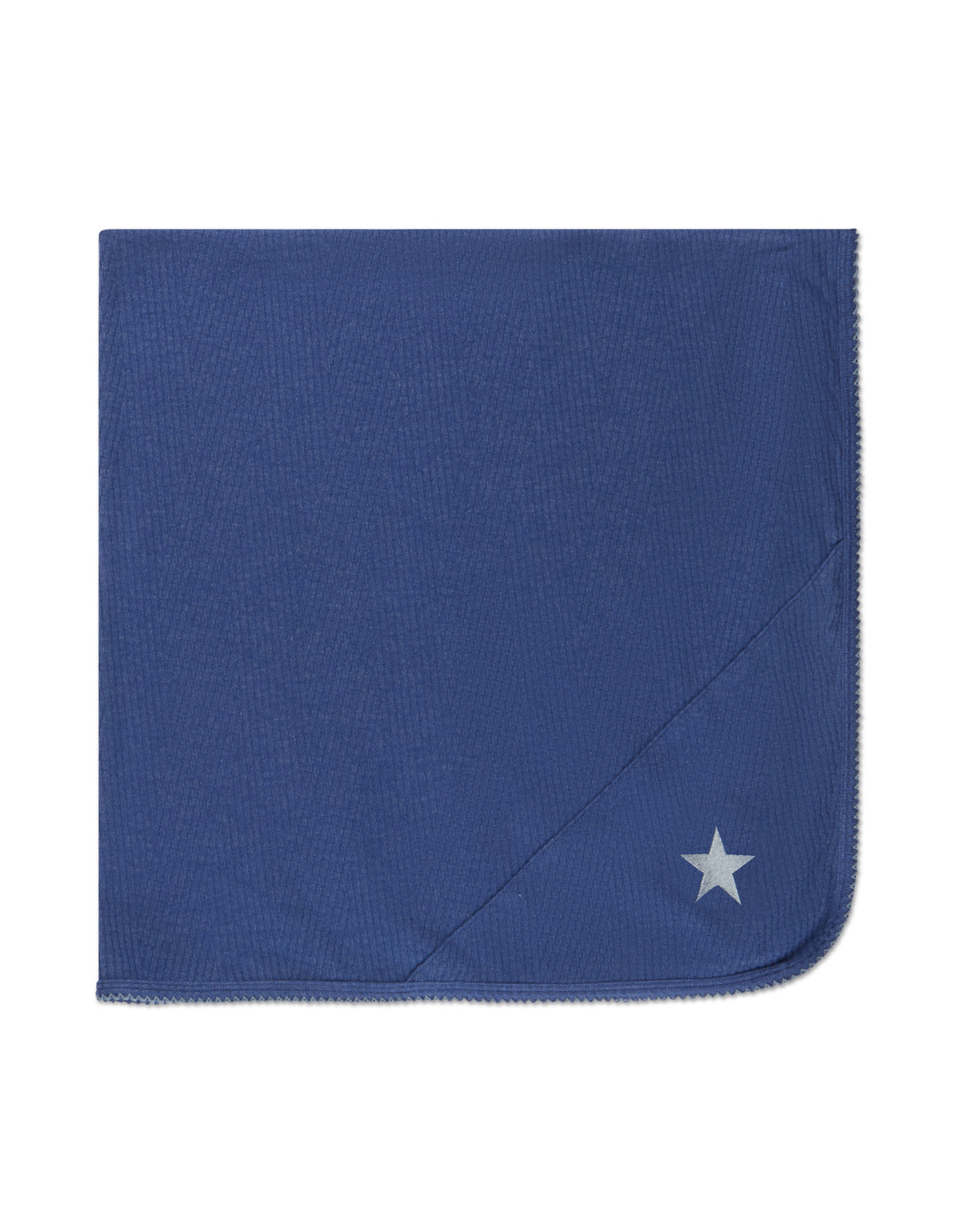 Baby Boys Star-Embroidered Rayon-Blend Textured Swaddle Blanket