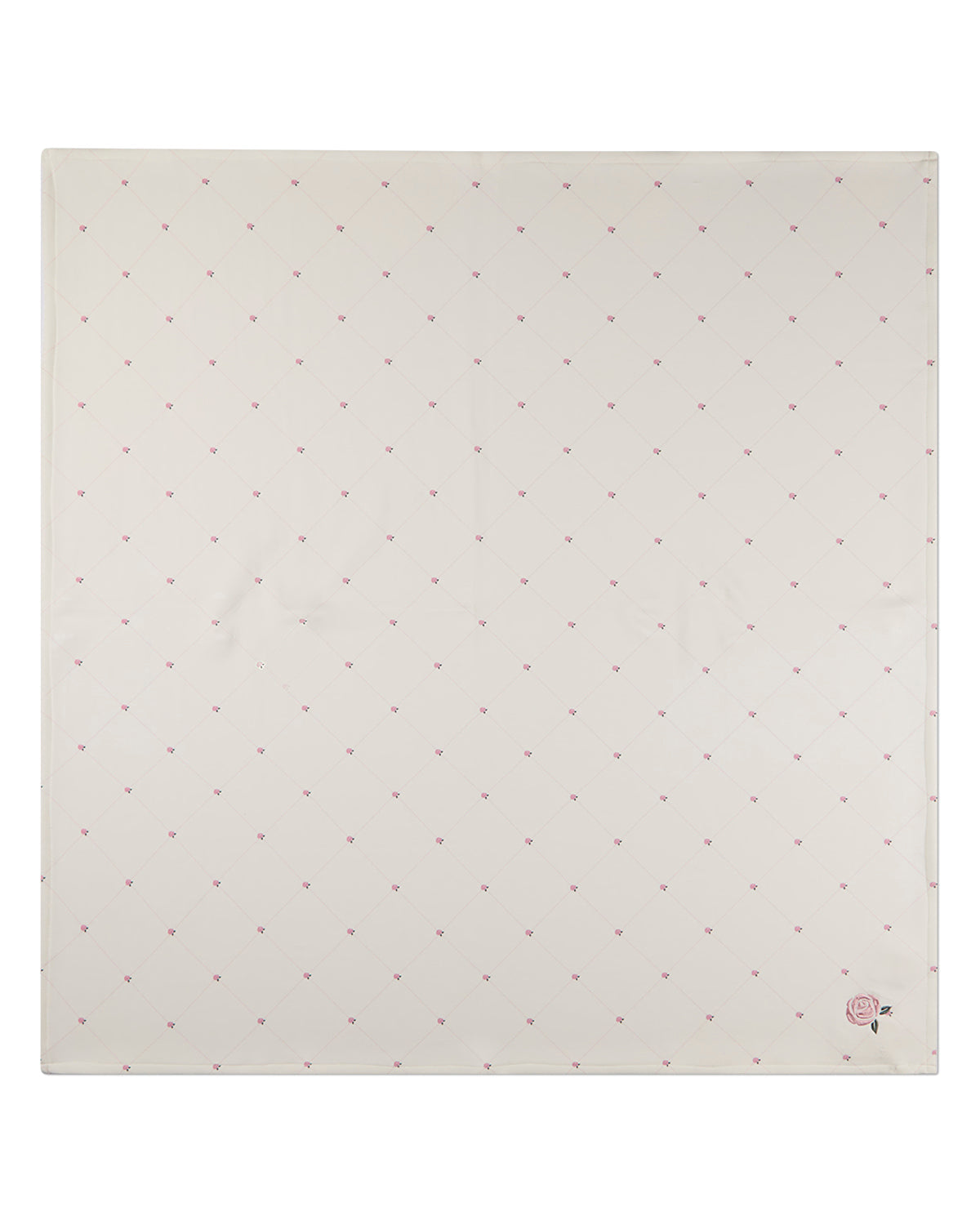 Baby Girls "Rosettes and Stitching" Cotton/Rayon-Blend Swaddle Blanket