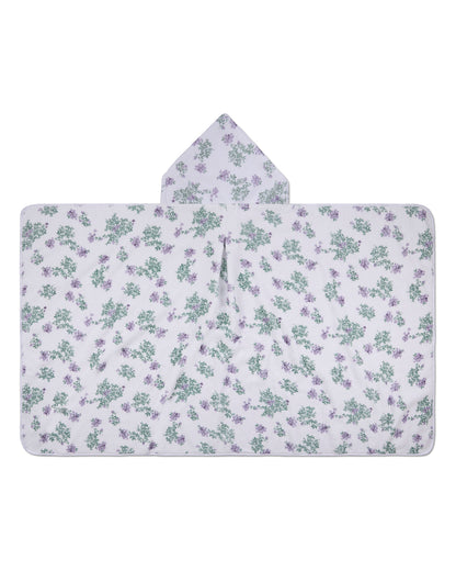 Baby Girls Floral Cotton-Lined Hooded Towel