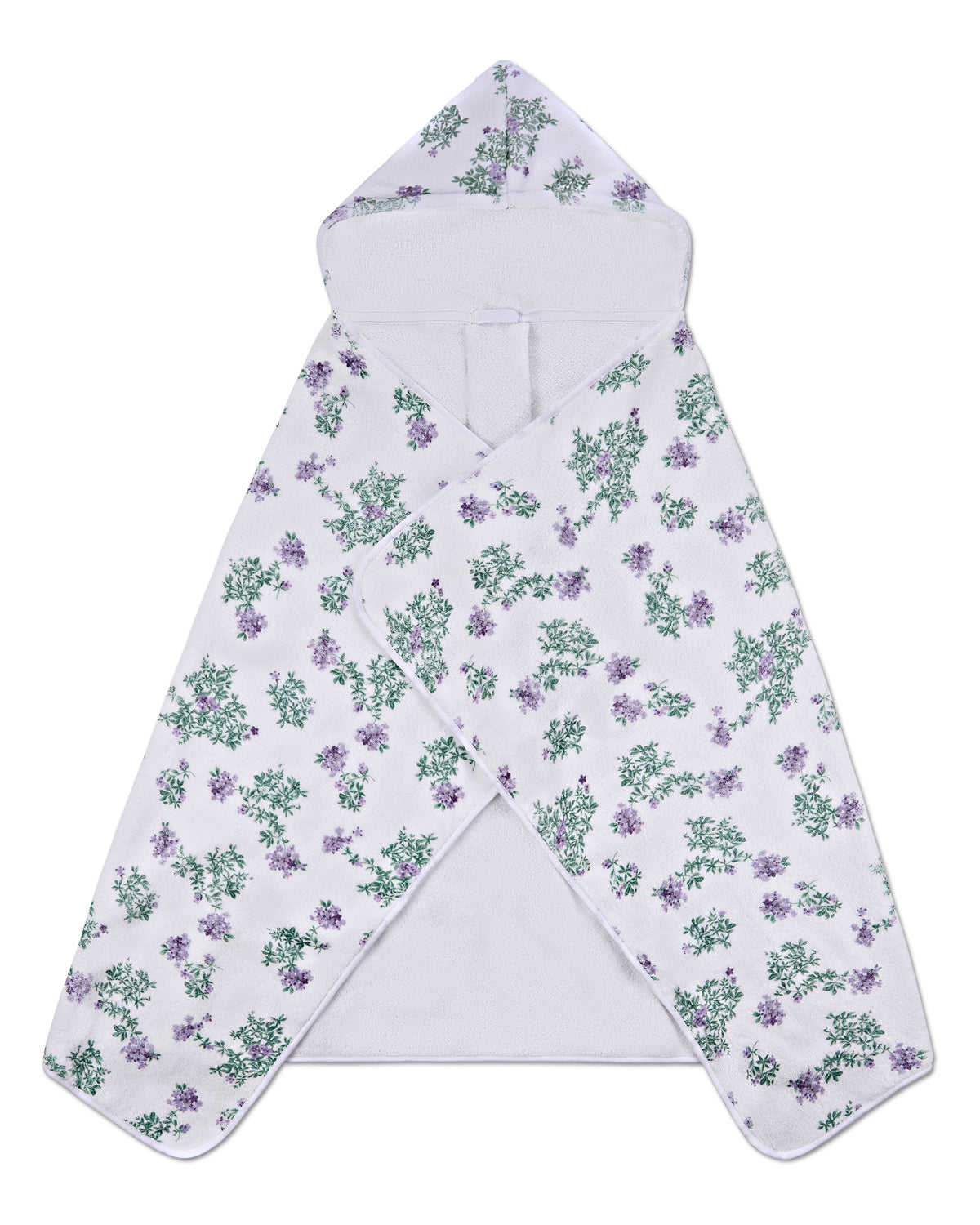 Baby Girls Floral Cotton-Lined Hooded Towel